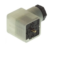 934415-002 HIRSCHMANN SOLENOID VALVE CONNECTOR<BR>FORM A DIN 2+G M16 THR FW RED LED/DIODE, 24VDC